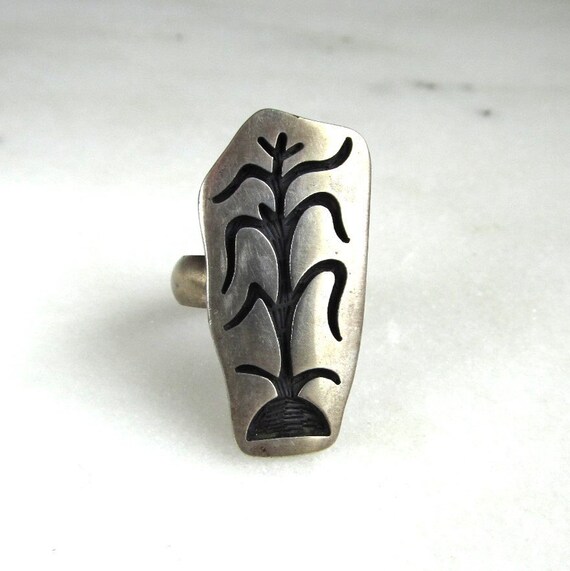 Vintage Hopi Native American Corn Sterling Silver 