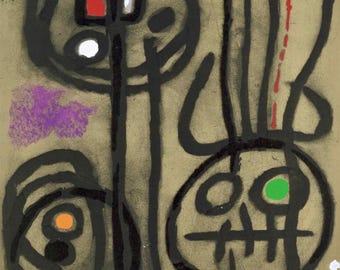 JOAN MIRO, Original pochoir on vélin paper, 1200ex.