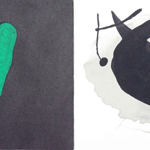 JOAN MIRO, Einladungskarten Original Lithographien, Herausgeber: Maeght.