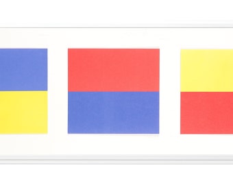 Ellsworth Kelly "line form color" 1951, trois lithographies originales.