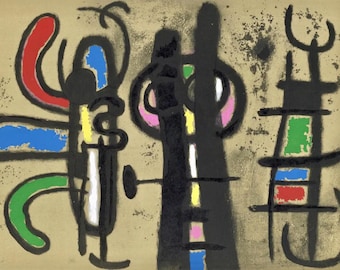 JOAN MIRO, Original pochoir on vélin paper, 1200ex.