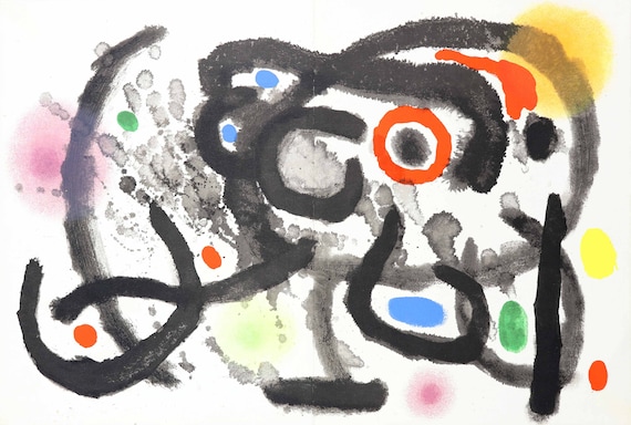ジョアン・ミロ、オリジナルリトグラフ - Etsy 日本