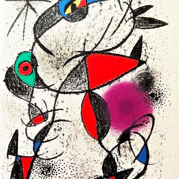 Joan Miró - Original-Lithographie auf Arches. Limitierte Auflage von 800 Exemplaren.