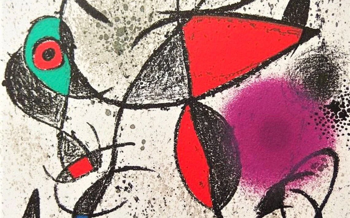 ジョアン・ミロ　オリジナル　リトグラフ ジョアン ミロ - アーチのオリジナルのリトグラフ。 800部の限定版