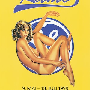 Mel Ramos, Pin Up Meisje.  Tentoonstellingsposter, 1999.