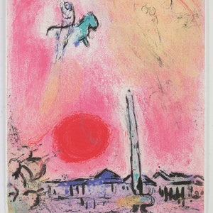 MARC CHAGALL, original color lithography.