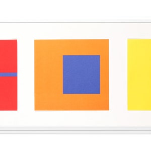 Ellsworth Kelly &quot;line form color&quot; 1951, three original lithographs.