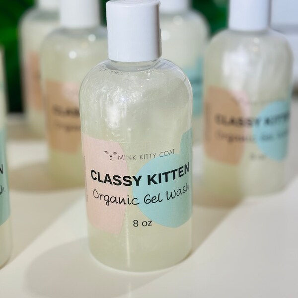 Organic Classy Kitten Organic Gel Wash - WAP Wash, Organic, Plant-Based, Feminine Care. PH-Balance. Sensitive. No Scent or Colorant.