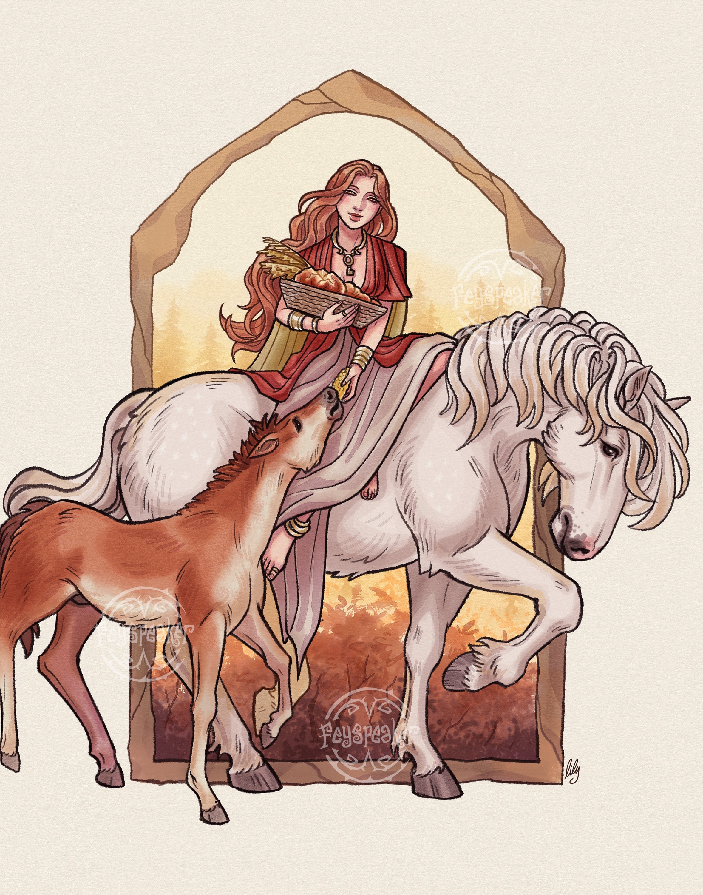 EPONA Celtic Gaul Horse Goddess Art Print 11 X - Etsy