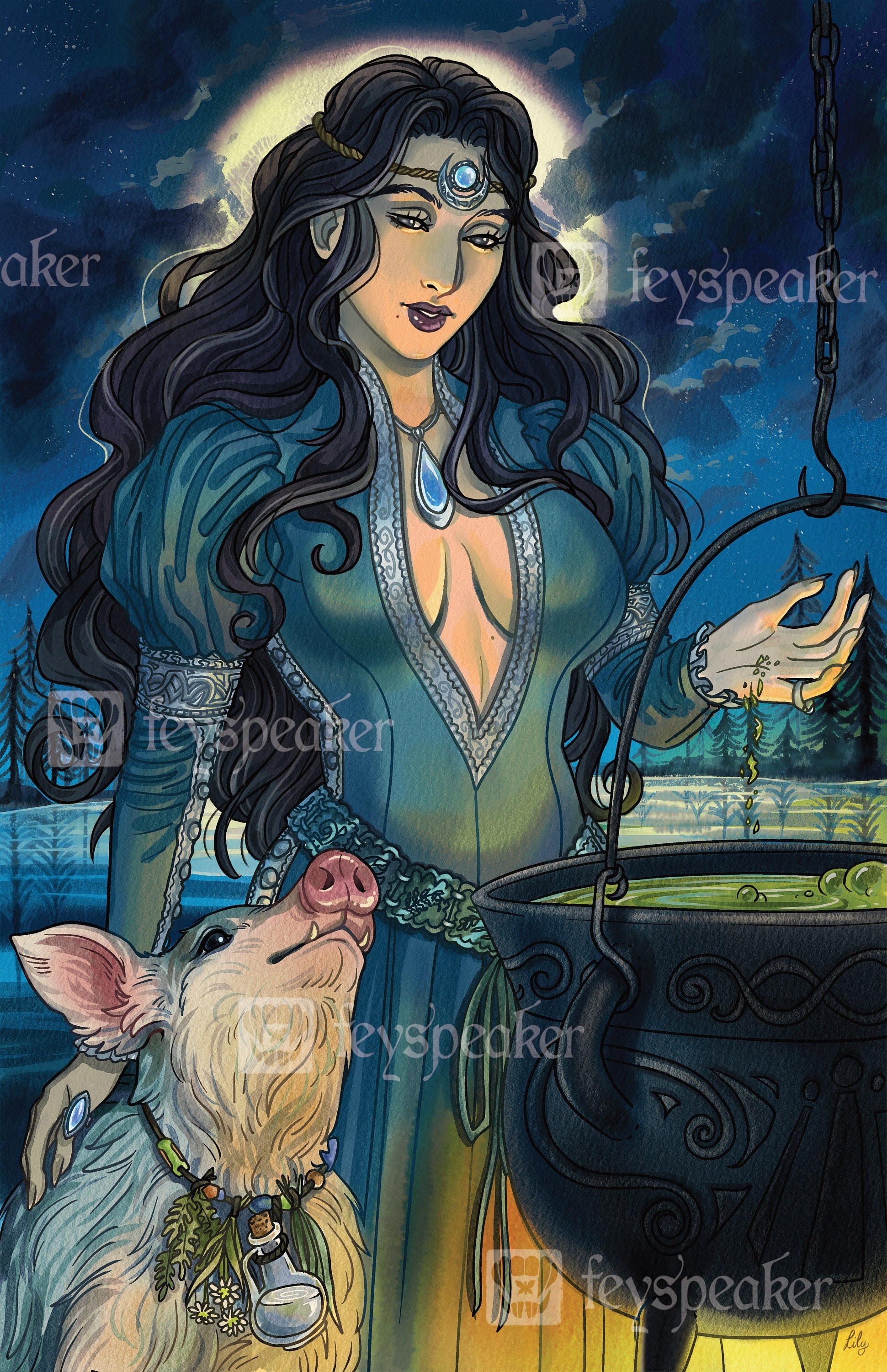 CERIDWEN Celtic Welsh Goddess Art Print 11 X 17 - Etsy