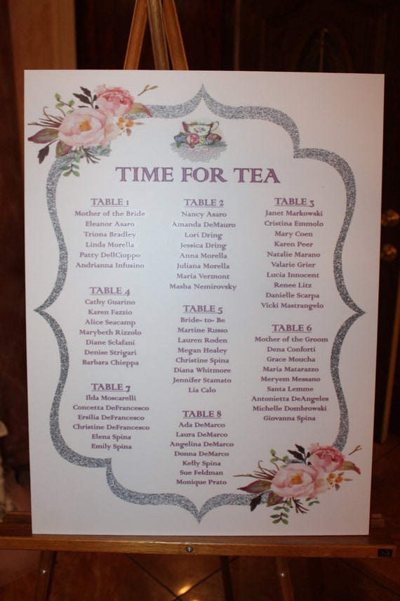 Tea Seating Chart