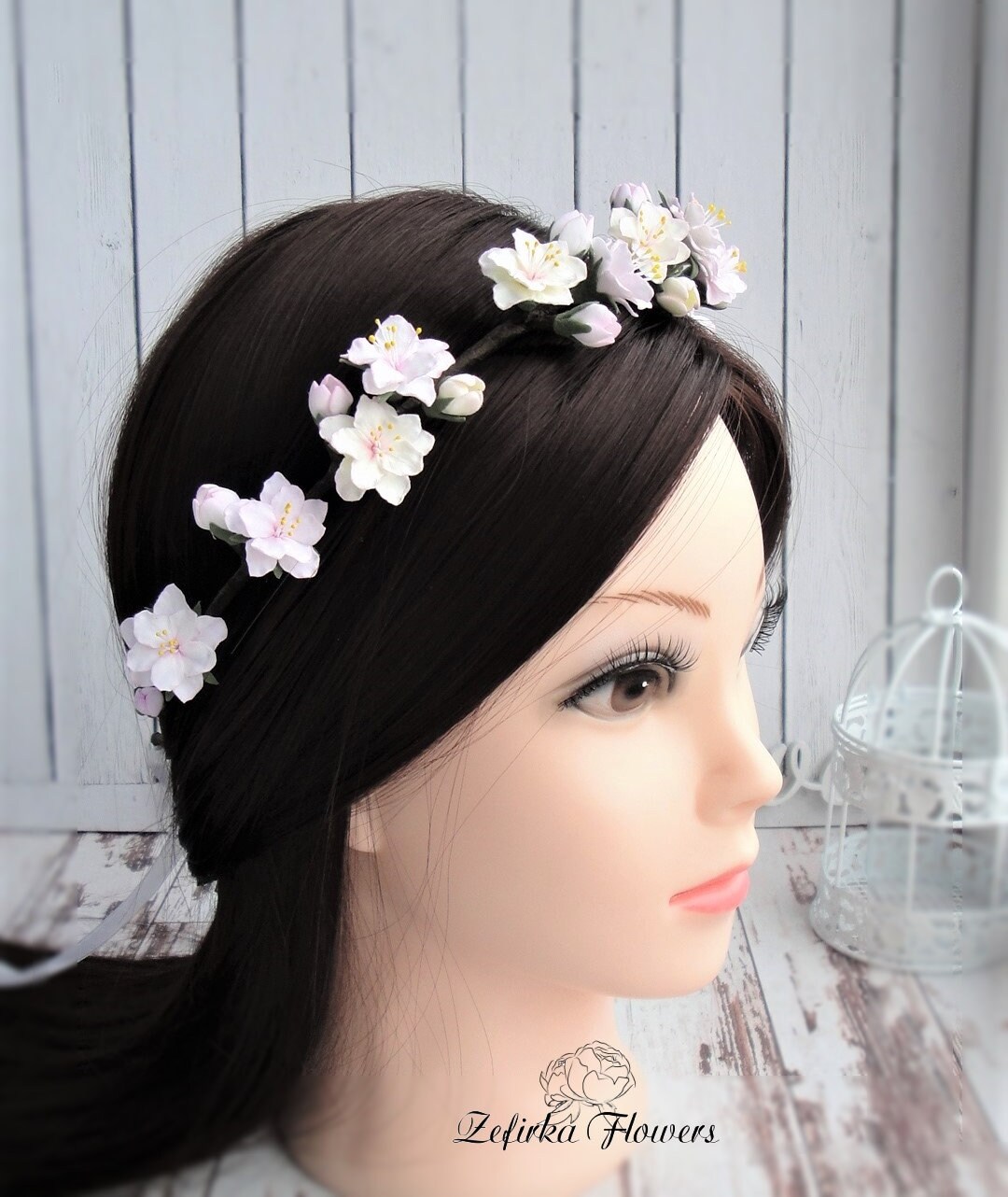 Sakura Cherry Blossom Hair Pins Pink Flowers Bride Headpiece Etsy