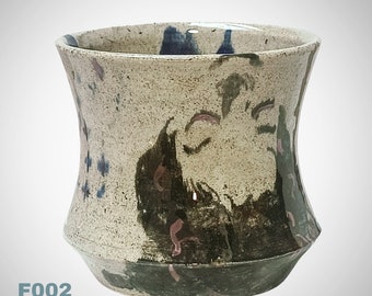 Handmade Ceramic Floating Face Mug Peggy | Coffee Tea Chocolate | Wheelthrown Stoneware | screenprint transfer