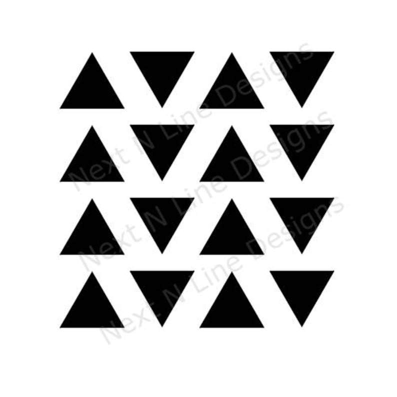 Triangle Pattern Stencil Triangle Wall Stencil mylar Etsy