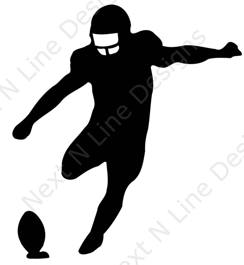 Football Kicker Sport Team America Window Sticker Car Etsy