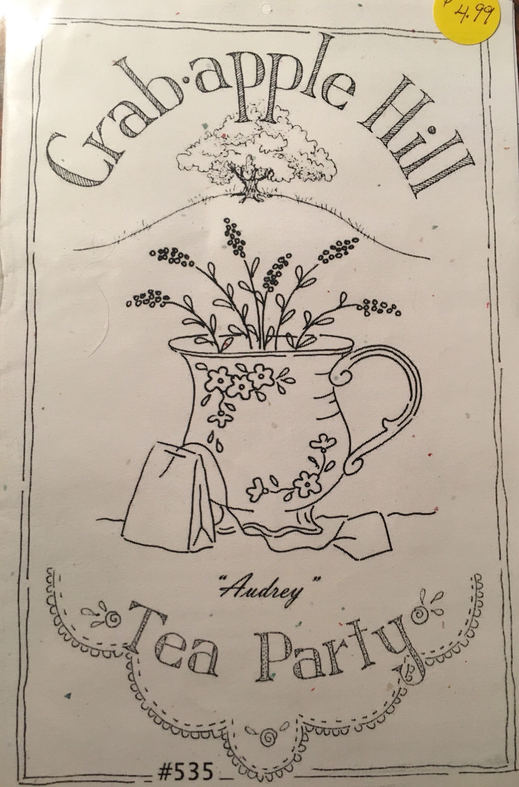 Crabapple Hill Tea Party Embroidery Pattern Meg Hawkey Etsy
