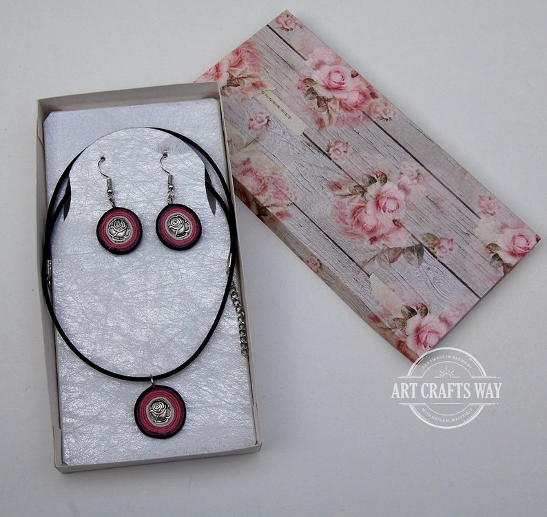 Unique Jewelry Set Mother/'s day Gift-Earrings and Necklace Set-Handmade Jewelry Set-Leather Earrings And Necklace-Woman Gift-Birthday Gift