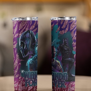 black panther png, Skinny Tumbler 20oz Design, Black Panther Sublimation, Digital png, Black Panther Wakanda Forever wrap png