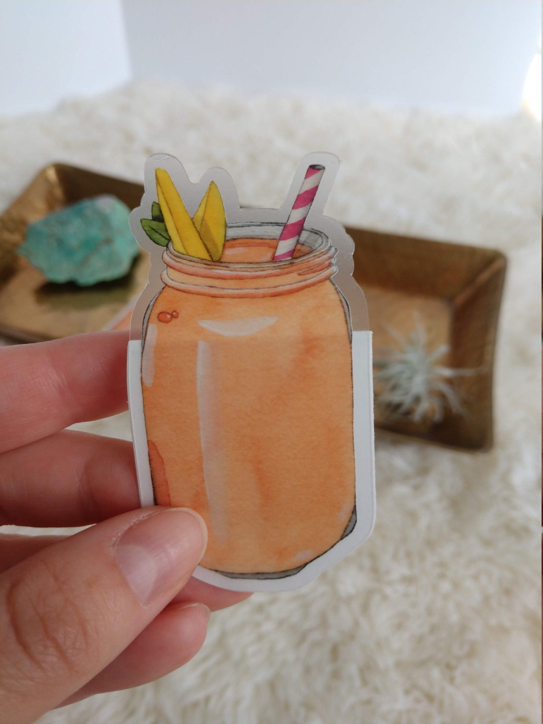Smoothie Sticker Mango Smoothie Sticker - Etsy