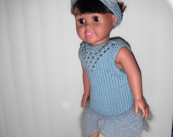 Ice skating outfit for 18" doll.