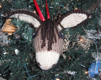 knitting pattern for little burro ornament