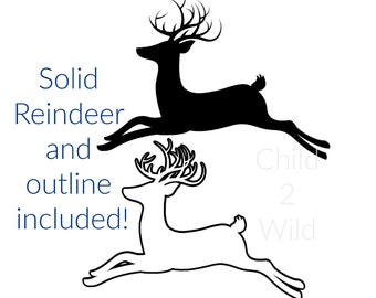 reindeer outline etsy reindeer outline etsy