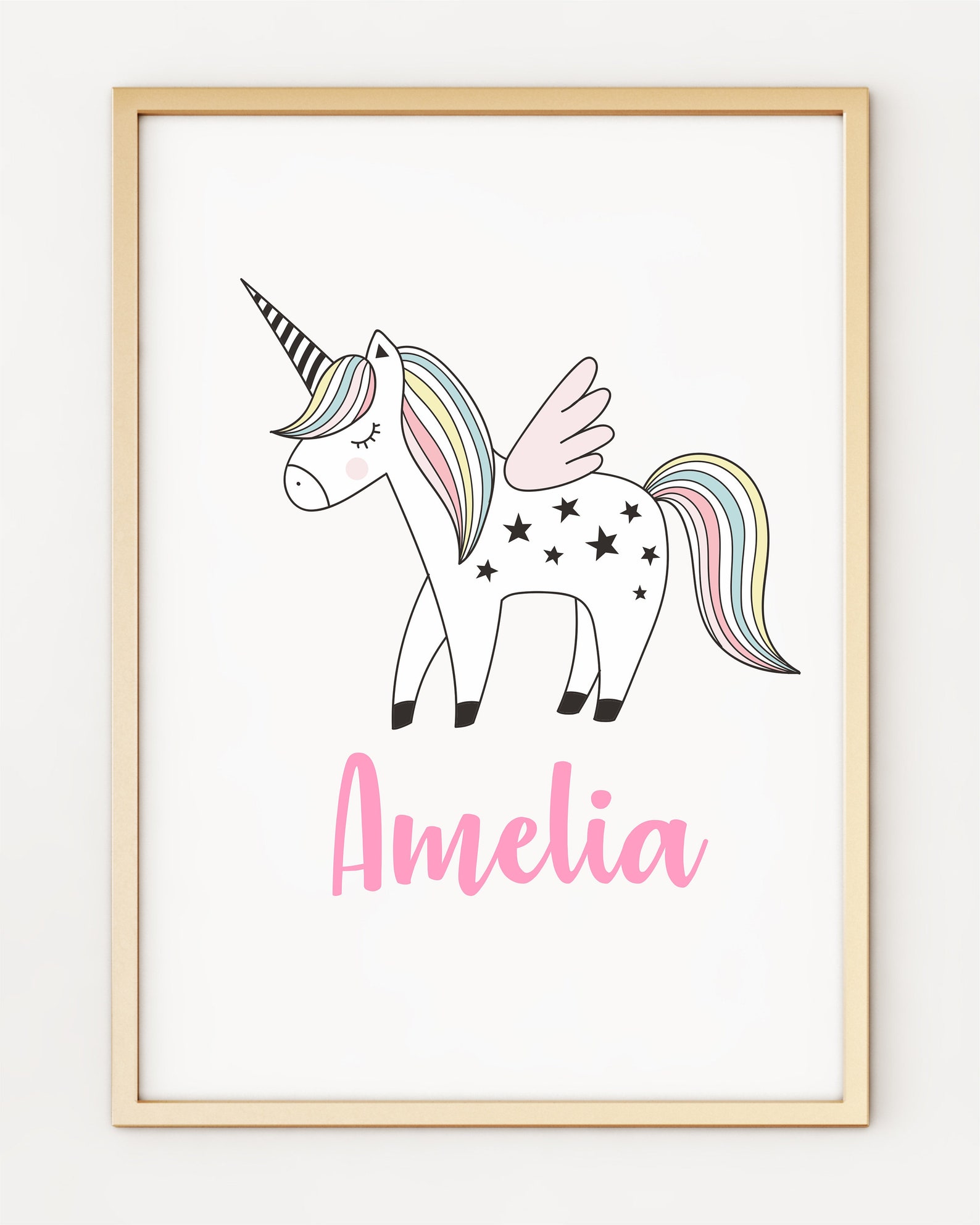A4 Personalised Unicorn Print PO97 - Etsy