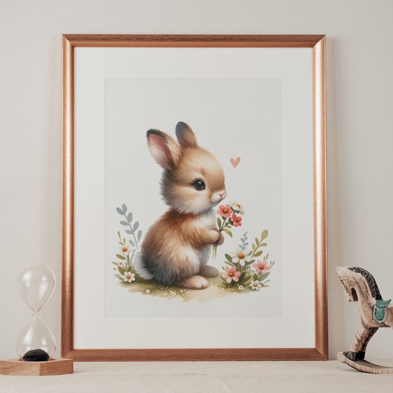 Nursery Poster Christian Bible God High Resolution Bunny Colorful ...