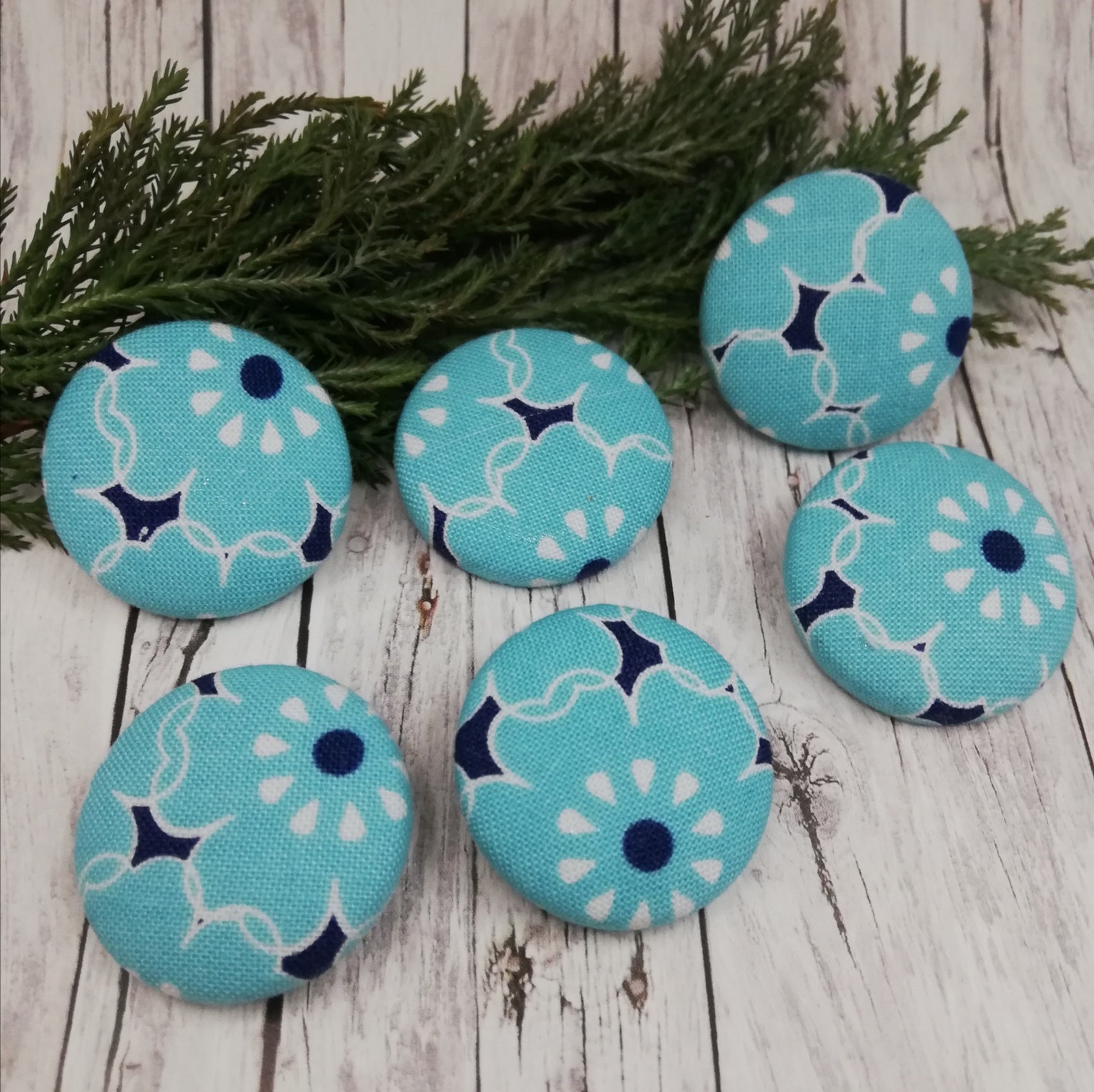 Buttons 28 Mm Buttons Fabric Buttons Fabric covered Fabric Etsy