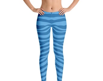 Navi Leggings - Blue Striped Running costume