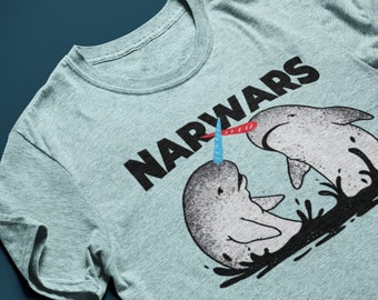 Narwhal T-Shirt "Narwars" Sci Fi Parody Geeky Gift