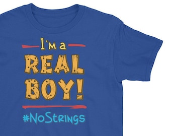 KIDS Pinocchio T-Shirt - I'm a Real Boy #NoStrings