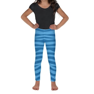 Youth Blue Striped Leggings for Na&#39;vi Costume (Sizes 2T-20) Toddler & Kids