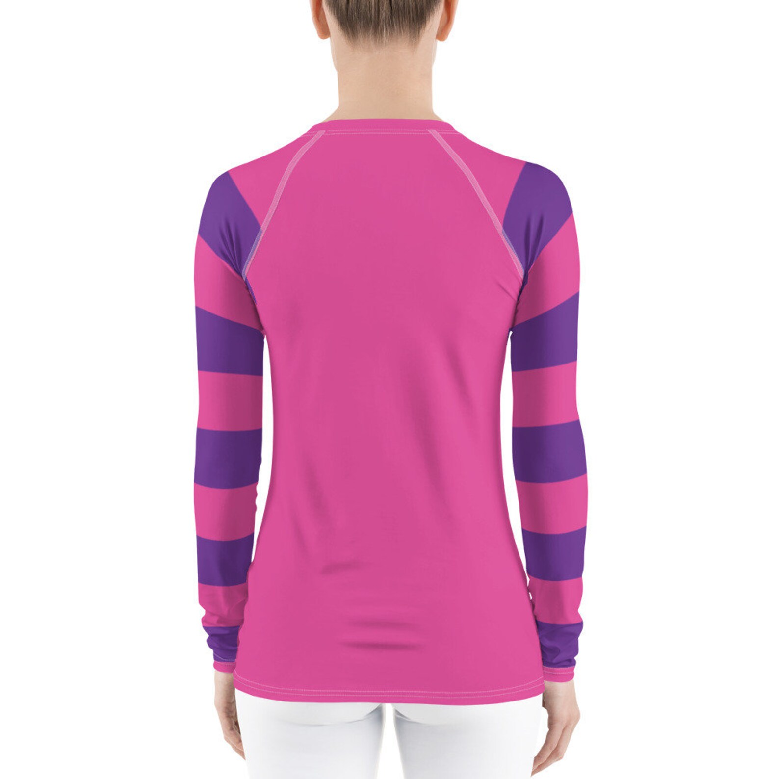 Pink Purple Striped Long Sleeve Shirt Cheshire Cat Running Etsy