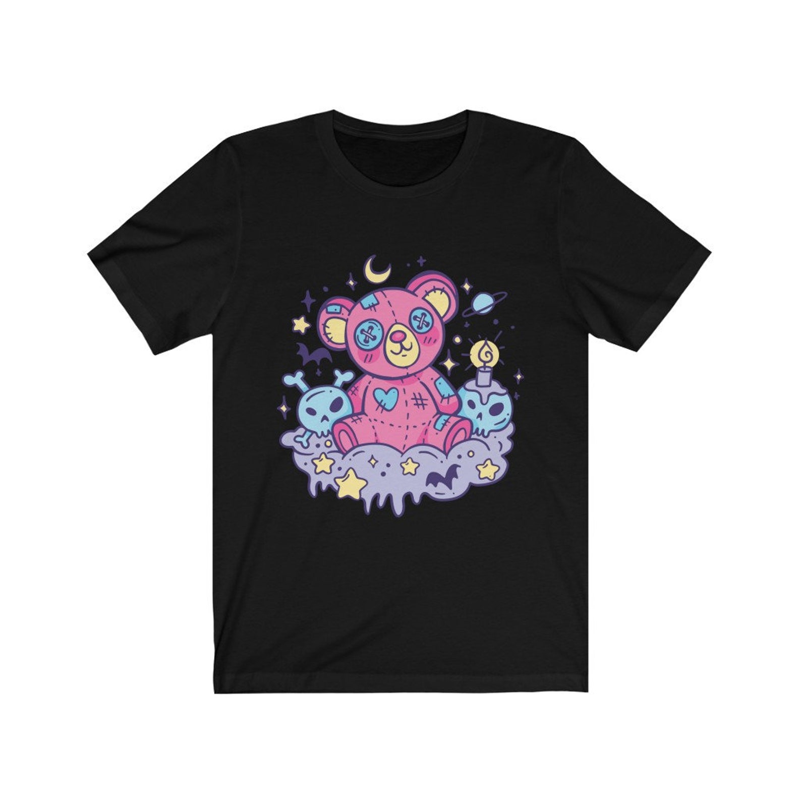 Pastel Goth Teddy Bear T-shirt Creepy Cute Yami Kawaii - Etsy