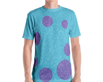 Monster Fur Pattern T-Shirt: Purple Polka Dot Cosplay Tee