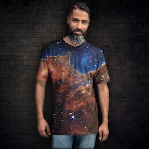 Nebula Shirt Webb Telescope Cosmic Cliffs Hi-Res Photo All-Over Print Unisex NASA T-Shirt