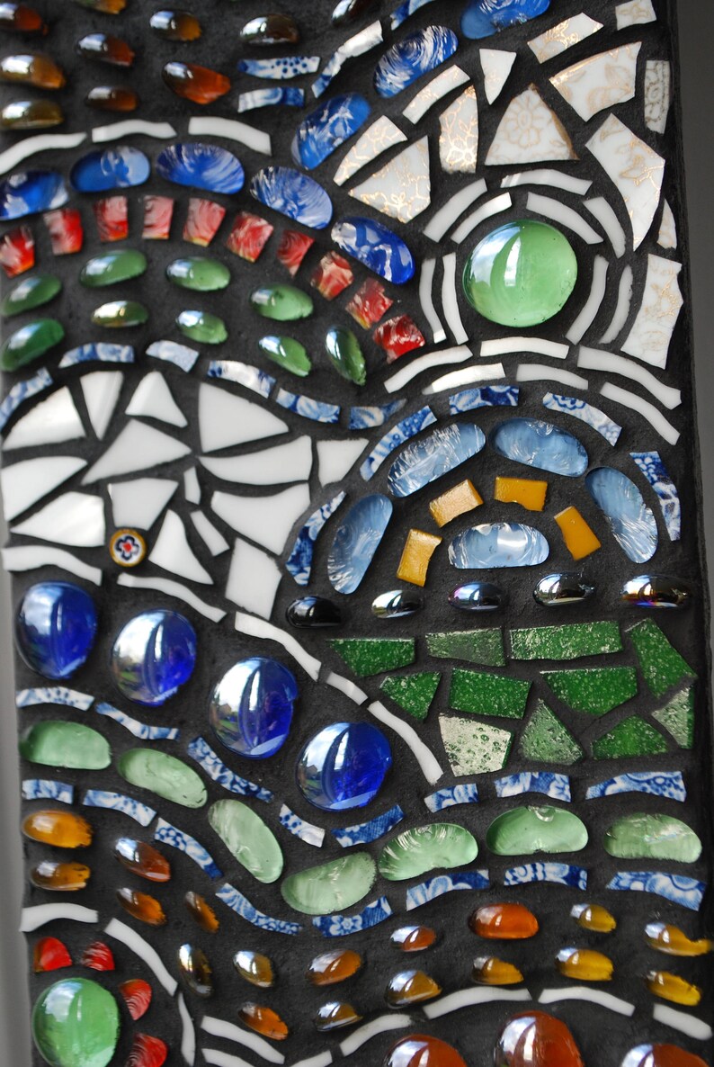 Abstract Mosaic Wall Art Etsy
