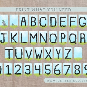 Printable Totoro Banner / Alphabet Printable Party / Digital PDF image 3