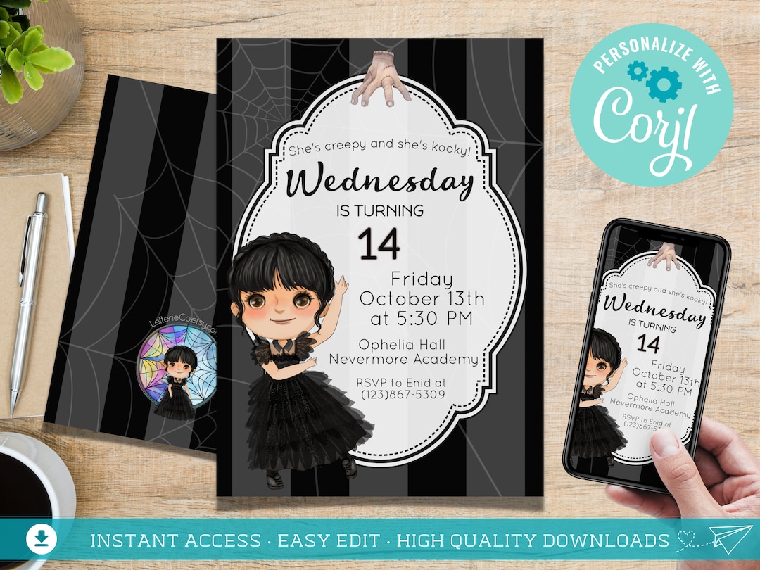 Wednesday Invitation Template