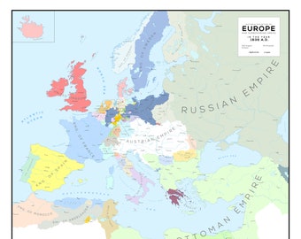 Mappa Dell Europa Nel 1444 Etsy Sin coste para uso comercial sin necesidad de mencionar la fuente libre de derechos de autor. eur