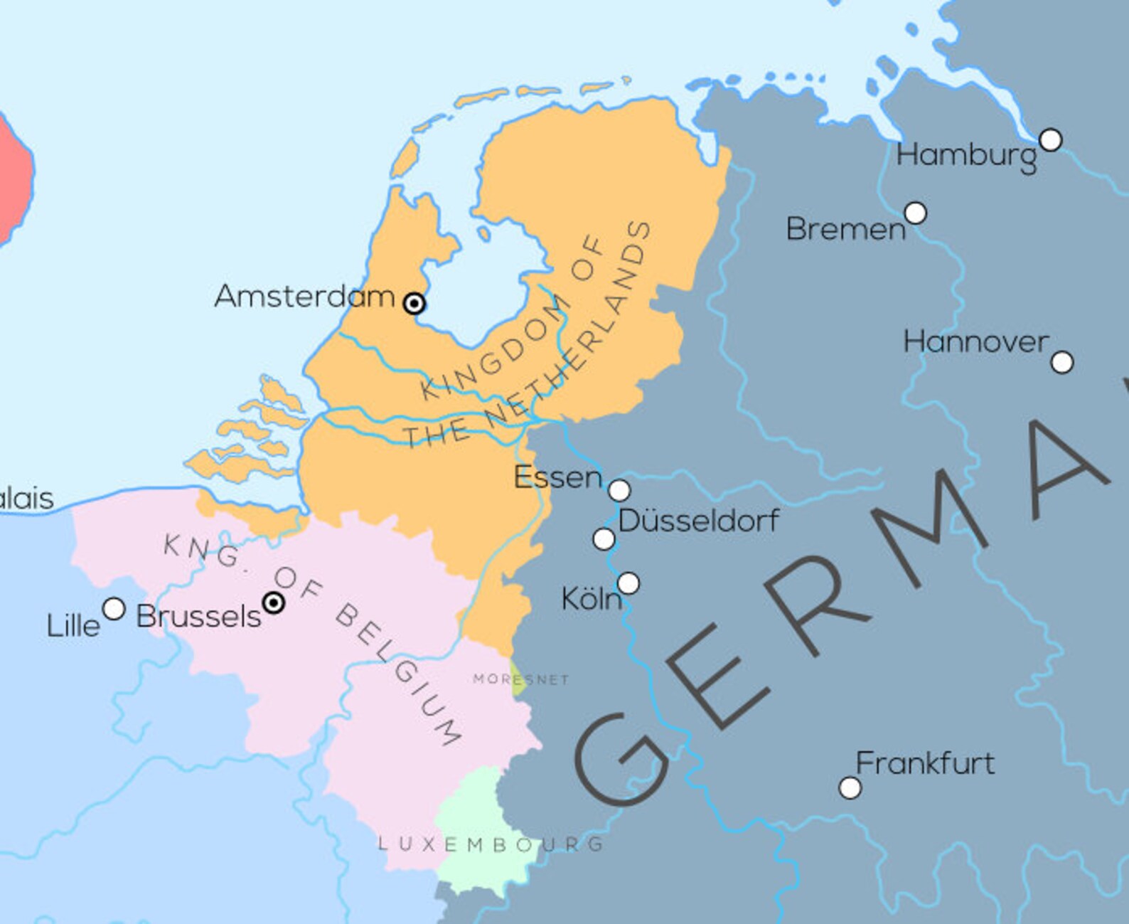 Kaart van Europa in 1914 | Etsy Nederland