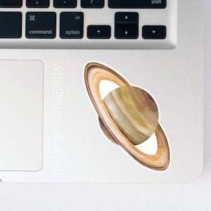 Aquarell Saturn Planet Aufkleber, Weltraum Aufkleber, Laptop Aufkleber, Aufkleber, Autoaufkleber, Vinyl-Aufkleber, niedlicher Planet Aufkleber, himmlisch