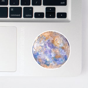 Aquarell Planet Merkur Aufkleber, Weltraum Aufkleber, Laptop Aufkleber, Abziehbilder, Autoaufkleber, Vinyl-Aufkleber, niedlicher Planet Aufkleber
