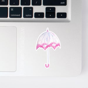 Umbrella Academy Klaus pink parasol Umbrella. Vinyl sticker, laptop stickers, laptop decals, bumper sticker, waterbottle sticker