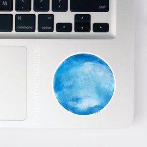 Watercolor Planet Neptune sticker, Space stickers, laptop stickers, decals, bumper sticker, Vinyl stickers, cute planet sticker