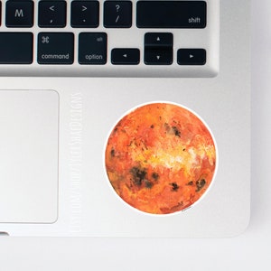 Watercolor Planet Venus sticker, Space stickers, laptop stickers, decals, bumper sticker, Vinyl stickers, cute planet sticker