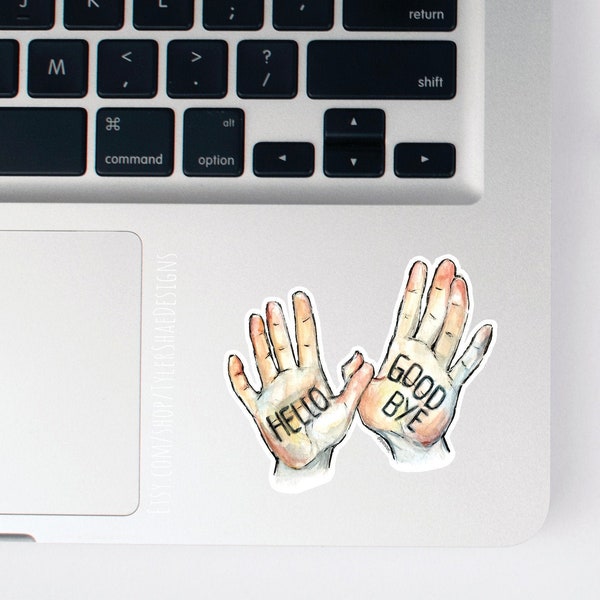 Klaus hands sticker, Umbrella Academy hello goodbye hands. Vinyl sticker, laptop stickers, laptop decals, bumper sticker, waterbottle sticke