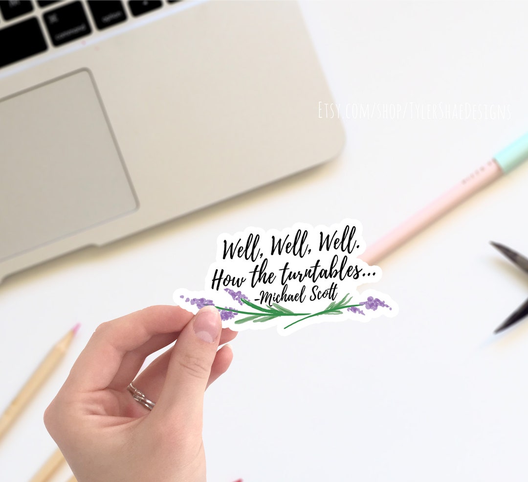 The Office MICHAEL SCOTThow the Turntables... Quote Vinyl STICKER