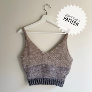 Crop Top Knitting Pattern | Serendipity Crop Top | Knit Set Pattern | Bulky yarn | Tank top knitting pattern